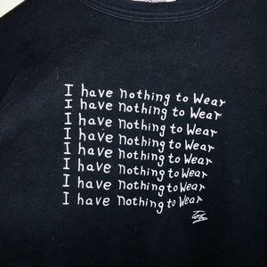 COPY - Fun long sleeve black tee. I HAVE NOTHING TO WEAR